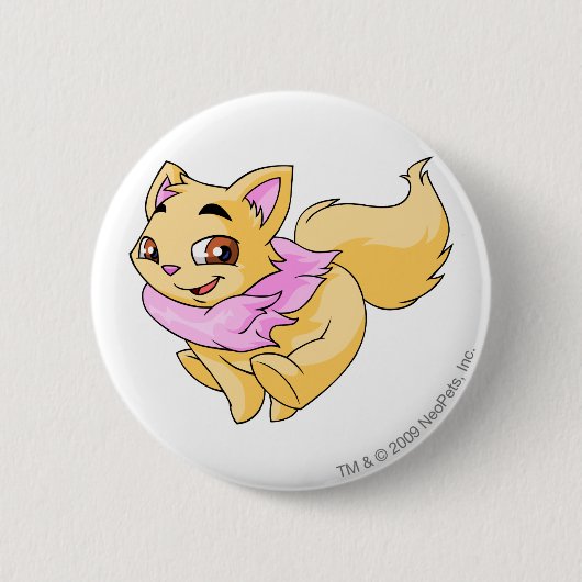 Wockyの黄色 缶バッジ (正面)