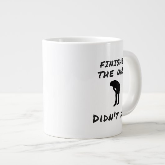 WODを完了-クロスフィット刺激を受けたノベルティマグを ジャンボコーヒーマグカップ (正面右)