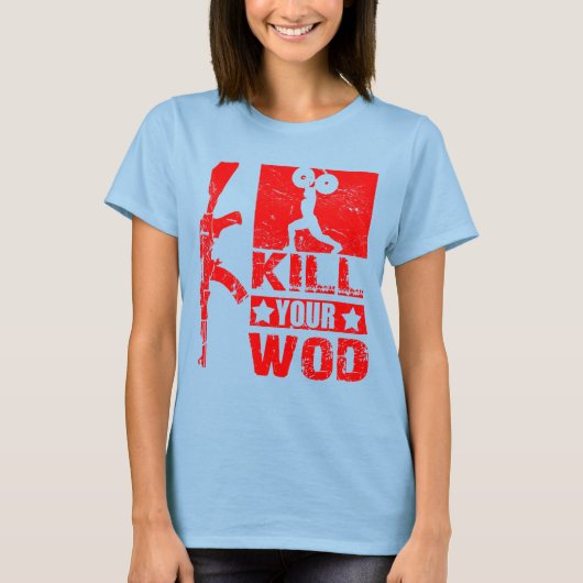 WODを殺す – レディースバーンアウトT Tシャツ (正面)