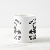 WODユーモア – 死ぬ前に消え去れ。おもしろいフィットネス コーヒーマグカップ (中央)