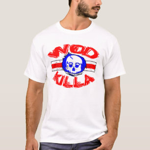 WOD Killa -やかんのスカルのエリートのフィットネスのTシャツ Tシャツ