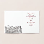 Woden & Frige結婚式の日付フォイルカードを保存 箔カード (内部)