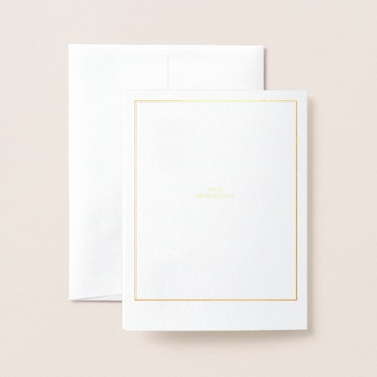 Woden & Frige結婚式の日付フォイルカードを保存 箔カード (裏面封筒付き)