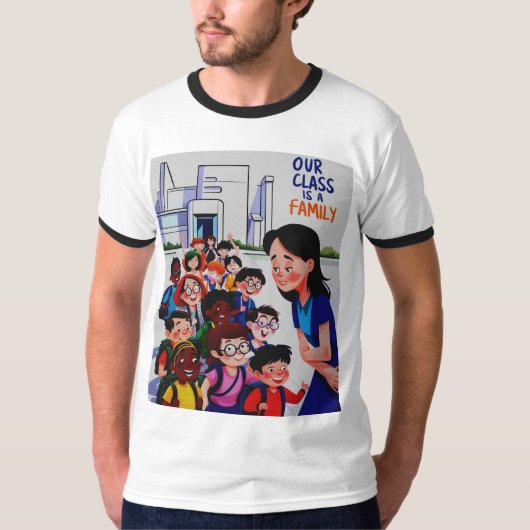 Woens私たちのクラスは家族 Tシャツ (正面)