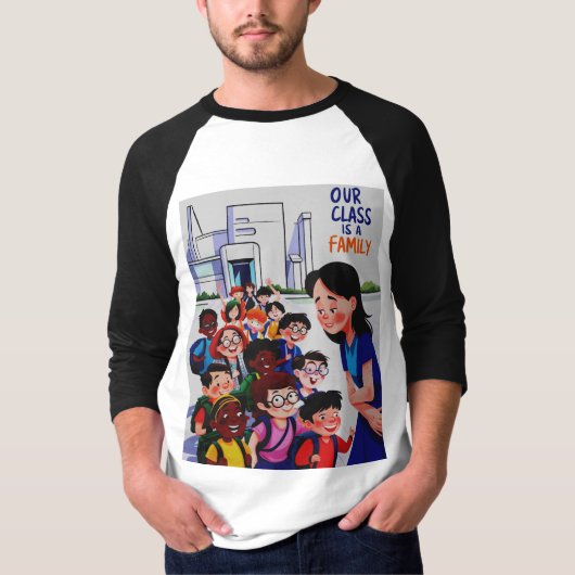 Woens私たちのクラスは家族 Tシャツ (正面)