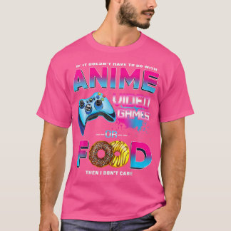 Woens もし Not Anime Video Game Food Pun Gaming Gif Tシャツ