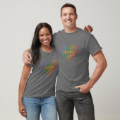 Woens 誇りを持った LGBT Memaw Rainbowハート- Grandma G Tシャツ (ユニセックス)