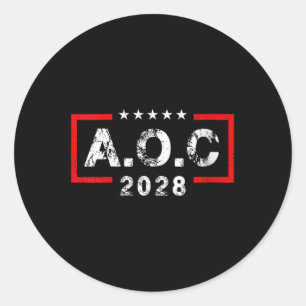 Woens A.o.c Alexandria Ocasio Cortez 2028プレ ラウンドシール