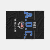 Woens Aoc 2028アレクサンドリア・オカシオ社長のために フリースブランケット (正面(横))
