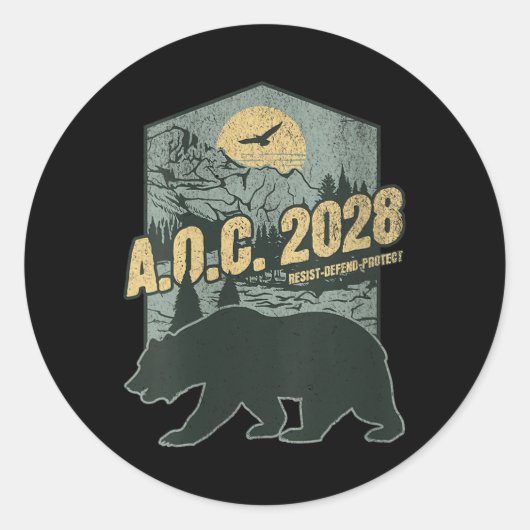 Woens Aoc 2028レジストベアアレクサンドル大統領のために ラウンドシール (正面)