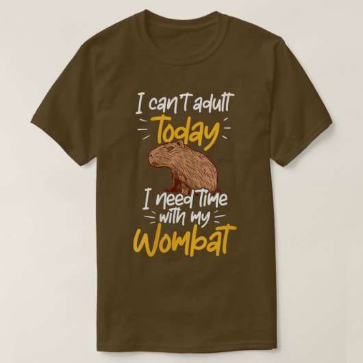 Woens Capybara cant大人South American Rodent V Tシャツ (デザイン正面)