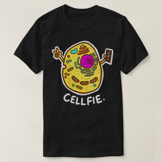 Woens CellFieおもしろい Science Biology VNeck Tシャツ (デザイン正面)