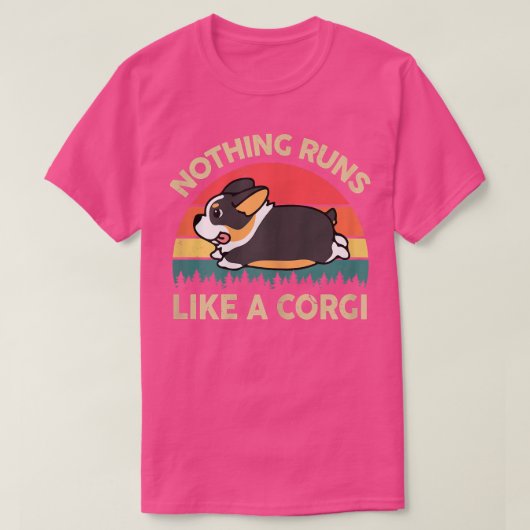 Woens Corgiは三色走のCorgi Moのようなものではない Tシャツ (デザイン正面)