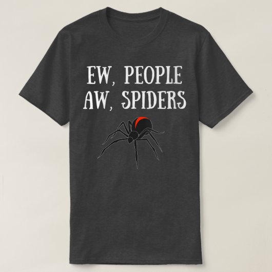 WOENS EW PEOPLE AW SPIDERS おもしろい LOVERS AR Tシャツ (デザイン正面)
