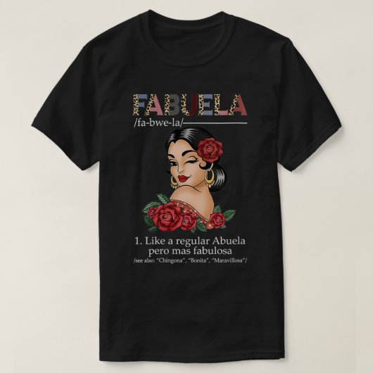 Woens Fabuela T-shirt スペインの Fabuela Definition, Tシャツ (デザイン正面)