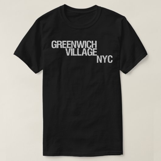Woens Greenwich Village NYC (ニューヨーク市ギア) Tシャツ (デザイン正面)