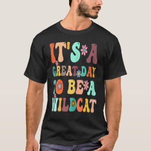 Woens Groovy Wild Cat野生の猫になる日 Tシャツ