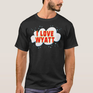 Woens I Love Wyatt birthday名VNeck Tシャツ
