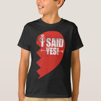 Woens I SaidYes結婚の婚約 Tシャツ