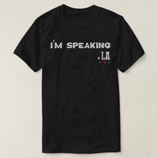 Woens I'm 話's Comma La Kamala Harris おもしろい V Tシャツ (デザイン正面)