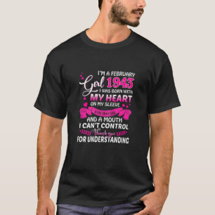 Woens I'm A February Girls 1943 78th誕生日Gif Tシャツ
