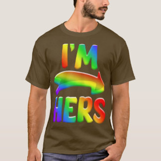 Woens I'm Her Bi Biseual LGBTプライド月  Tシャツ