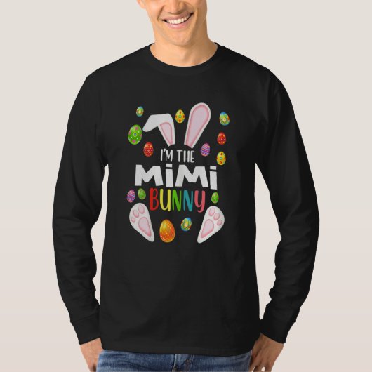 Woens I'm The Mimi Bunny おもしろい Matching Family E Tシャツ (正面)
