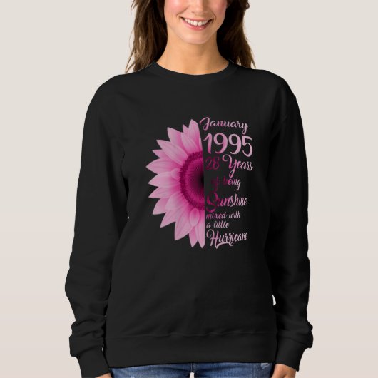 Woens January Girl 1995 Tシャツ28歳 スウェットシャツ (正面)