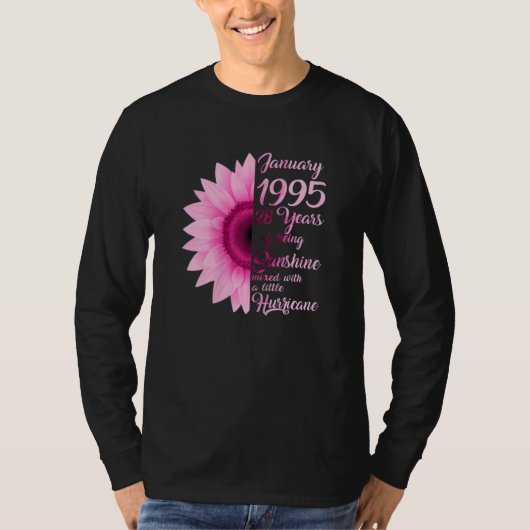 Woens January Girl 1995 Tシャツ28歳 Tシャツ (正面)