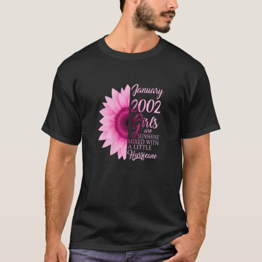 Woens January Girl 2002 Tシャツ21歳21日 Tシャツ (正面)