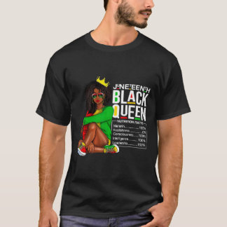 Woens Juneh Black Queen Nutritional Facts 4t Tシャツ