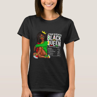 Woens Juneh Black Queen Nutritional Facts 4t Tシャツ
