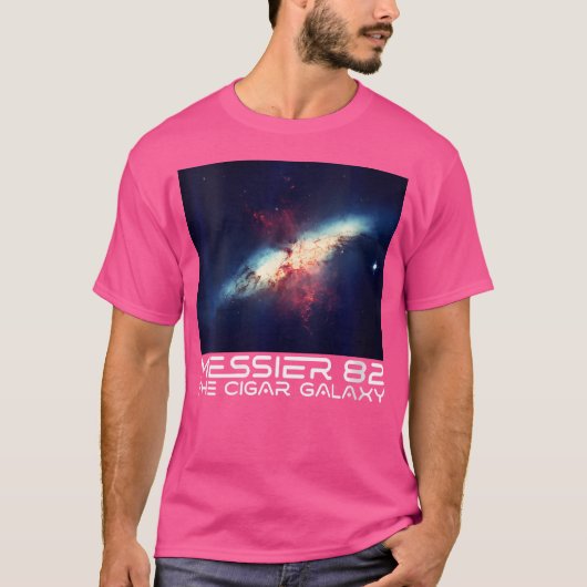 Woens M82葉巻銀河系メシアーオブジェクト82宇宙- Tシャツ (正面)