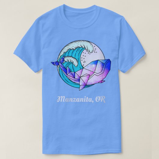 Woens Manzanita ORジオメト日本のリ絵を描オルカ Tシャツ (デザイン正面)
