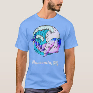 Woens Manzanita ORジオメト日本のリ絵を描オルカ Tシャツ