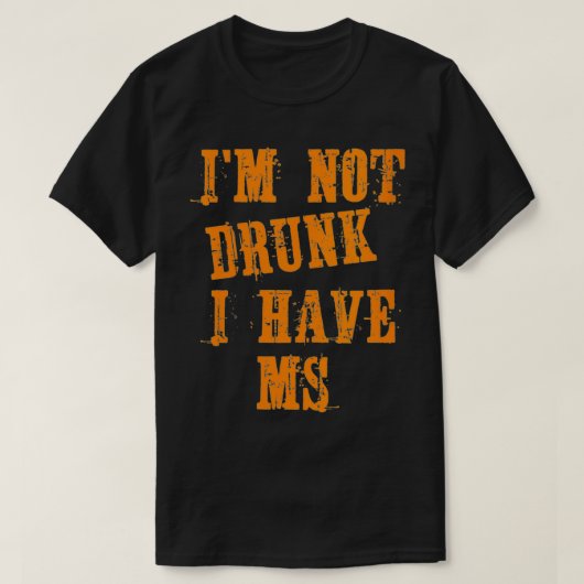 Woens MS認識度MS VNeck飲が無い Tシャツ (デザイン正面)
