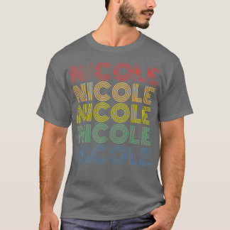 Woens Nicole Wordmarkパターパーソナライズされたン名R Tシャツ