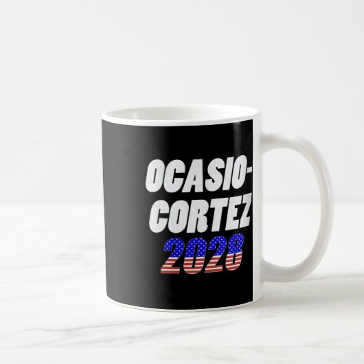 Woens Ocasio-cortez 2028 - Aoc For President V-ne コーヒーマグカップ (右)