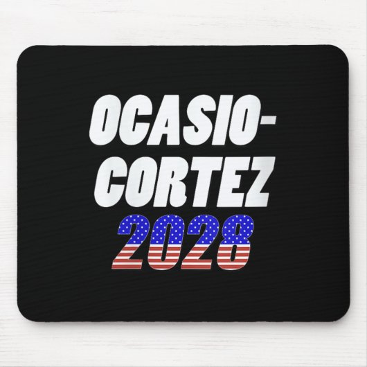 Woens Ocasio-cortez 2028 - Aoc For President V-ne マウスパッド (正面)