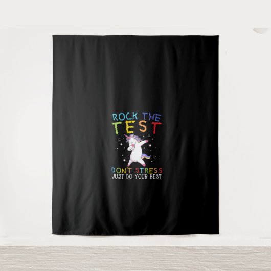 Woens Rock The Test おもしろい School Professor Teache タペストリー (正面)