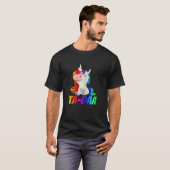 WOENS TA DAA中指レインボーユニコーン Tシャツ (正面フル)