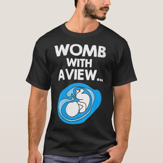 Woens Team Boy Gender Reveal Womb With A View VNe Tシャツ (正面)