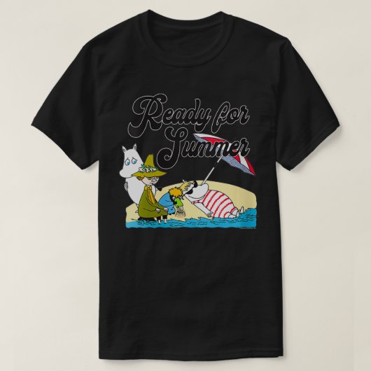 Woens The Moomins Ready for Summer VNeck Tシャツ (デザイン正面)