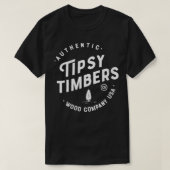 Woens Tipsy Timbers Round Logo Tee VNeck Tシャツ (デザイン正面)