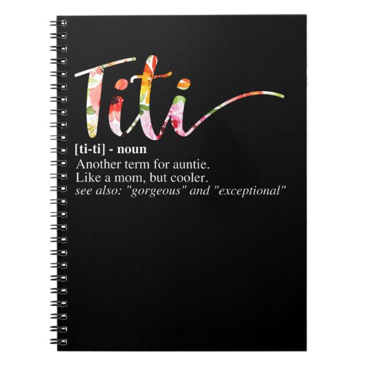 Woens Titi定義Auntie cooの別の用語 ノートブック (正面)