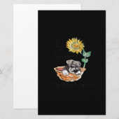 Woens You Are My sunshine Schnauzer Sunflower 便箋 (正面/裏面)