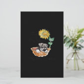 Woens You Are My sunshine Schnauzer Sunflower 便箋 (スタンド正面)