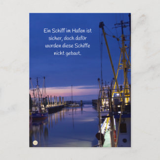 Wohlzeit Postkarten: Ein Schiff im Hafen ist ポストカード