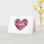 Woife Wool 7th Anniversy Pink 結婚ハートカード カード (黄色い花)