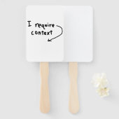 Wojak I require context sign ハンドファン (正面&裏面)